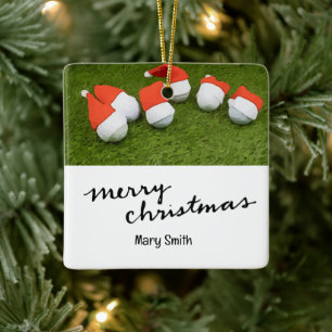 Golf themed Christmas gifts for Golfer Ceramic Ornament