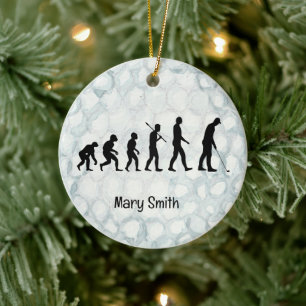 Golf themed Christmas gifts for Golfer Ceramic Tree Decoration