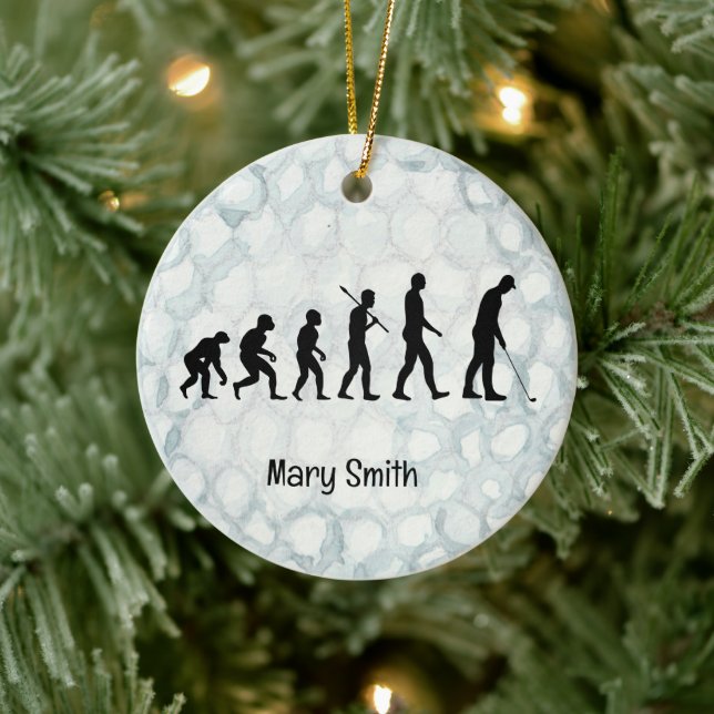 Golf themed Christmas gifts for Golfer Ceramic Tree Decoration (Tree)
