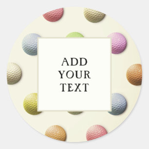 Golf Themed Event Classic Round Sticker