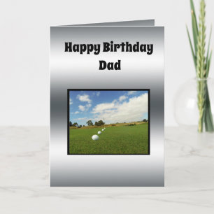 Golf Themed Fathers Birthday Design, Card