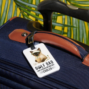 Golf themed for Cat Lover on Father's Day Luggage Tag