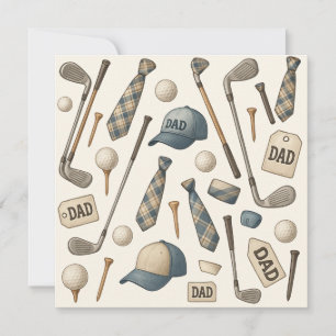Golf themed for Dad  Holiday Card