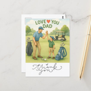 Golf themed for Dad  Postcard