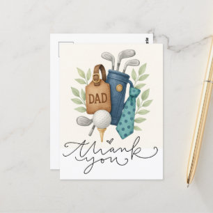 Golf themed for Dad Postcard