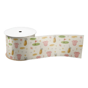 Golf themed for Girl Baby Shower Cute Satin Ribbon