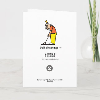 Golf-themed greeting card 
