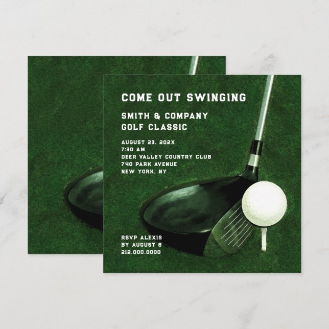 Golf Themed Invitation (Front/Back)