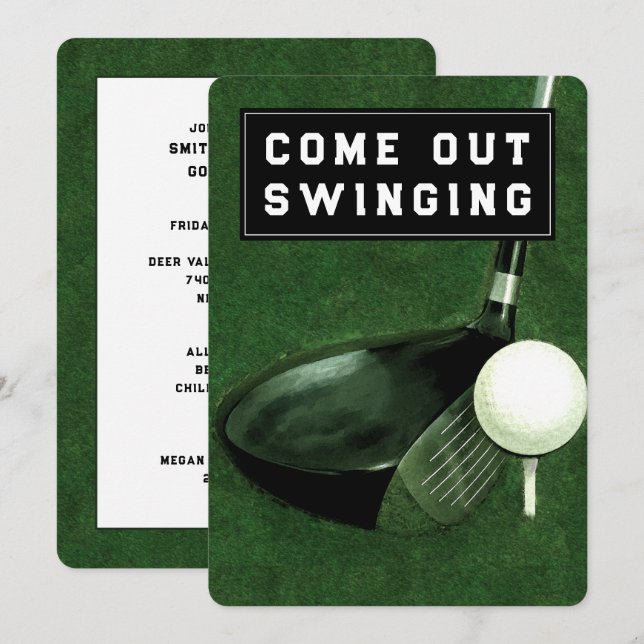 Golf Themed Invitation (Front/Back)