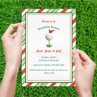 Golf-Themed Master Party Invitation