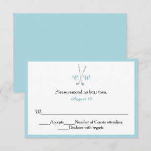 Golf Themed Monogrammed Wedding RSVP