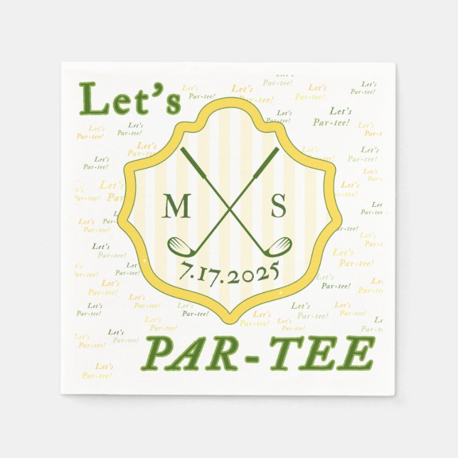 Golf Themed Par-tee  Napkin (Front)