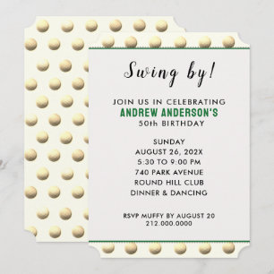 Golf Themed Party Invitation