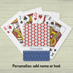 Golf themed pattern add name playing cards
