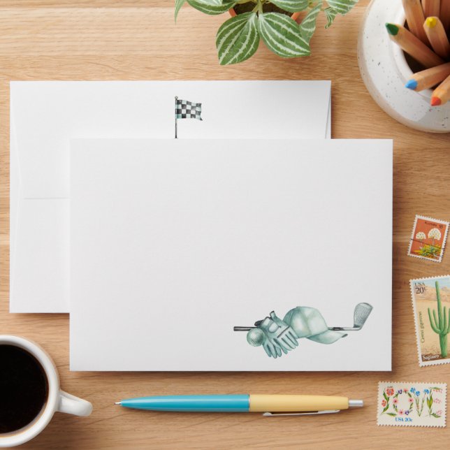 Golf Themed | Personalised Envelope (Desk)
