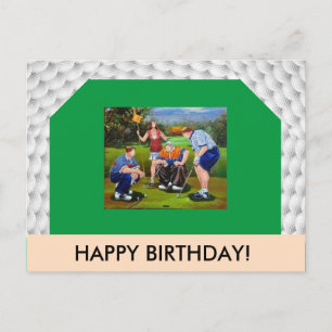 Golf Themed Post Card