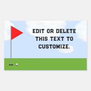 Golf Themed  Rectangular Sticker