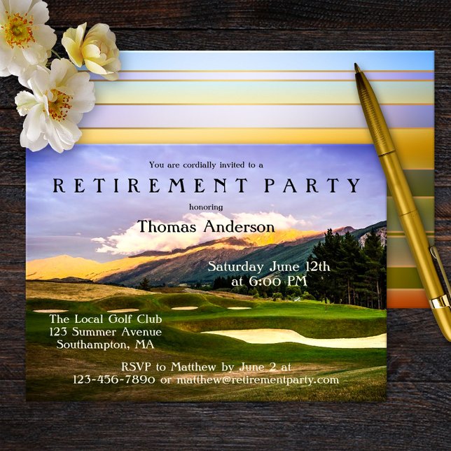 Golf Themed Retirement Party Invitation (Creator Uploaded)