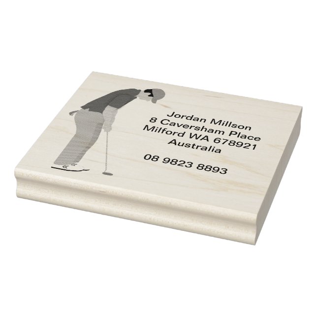 Golf Themed Rubber Stamp (Stamp)