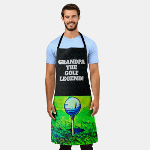 Golf Themed Sports Grandpa The Legend Funny Apron