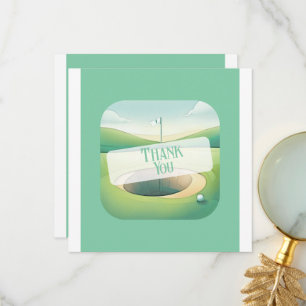 Golf Themed Thank You Card   Flat Option