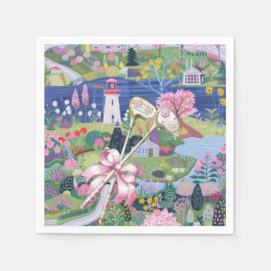 Golf themed with golf club napkin