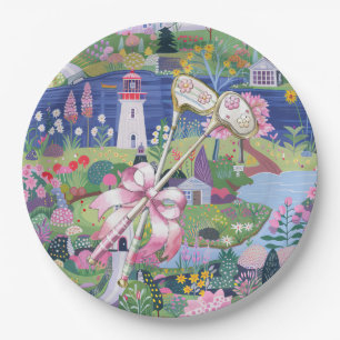 Golf themed with golf club paper plate