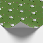 Golf Tiled Sticks & Ball Wrapping Paper<br><div class="desc">A great design for any golf lover.</div>