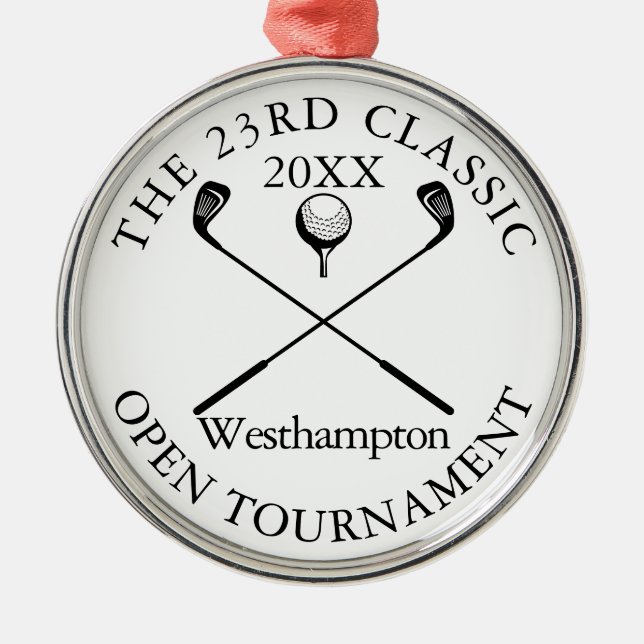 Golf Tournament Classic Event Award Metal Tree Decoration (Front)