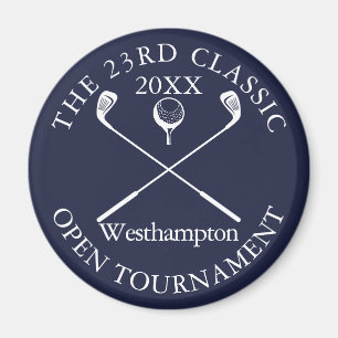 Golf Tournament Classic Navy Blue Magnet
