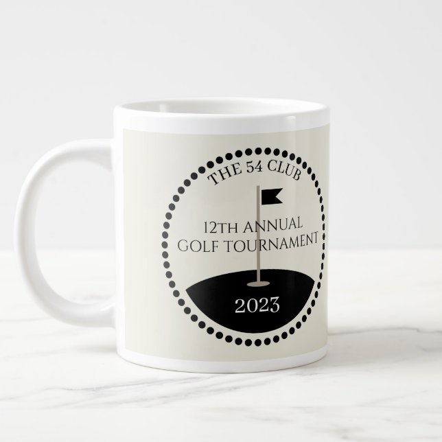 Golf Tournament Club Name Large Coffee Mug (Left)