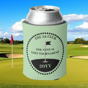 Golf Tournament Club Name Mint Green Can Cooler