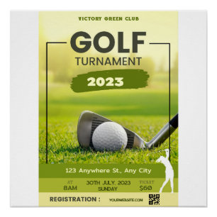 Golf Tournament Invitation Personalise Poster