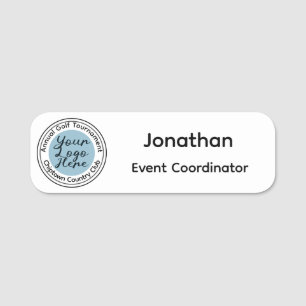 Golf tournament or event custom logo personalised name tag