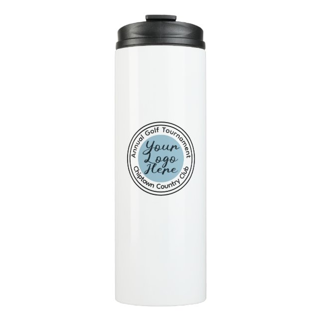 Golf tournament or event custom logo personalised  thermal tumbler (Front)