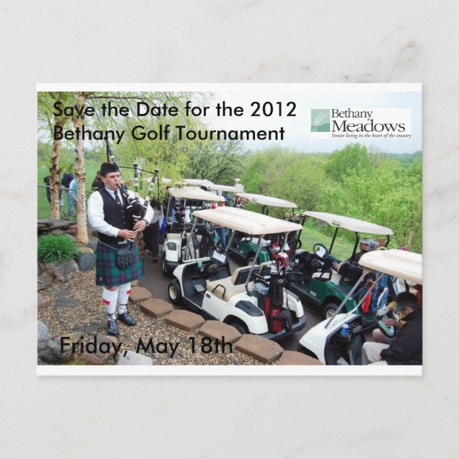 Golf Tourney Save the Date Postcard (Front)