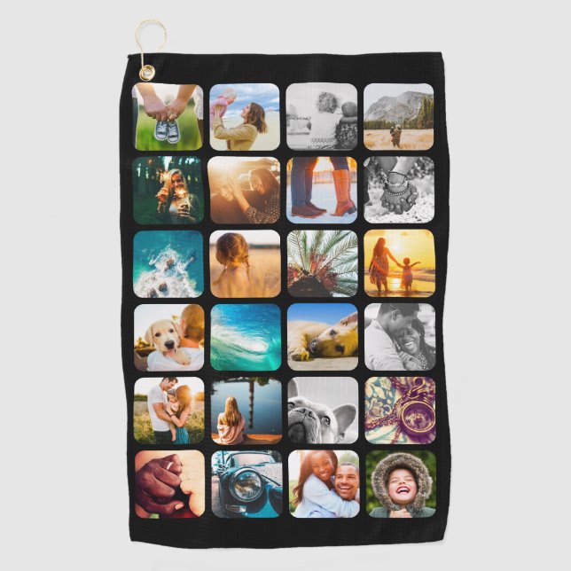 Golf Towel 24 Photo Rounded Template (Front)