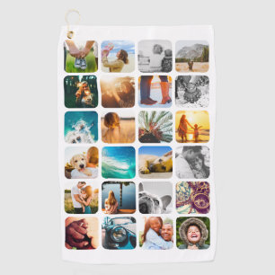 Golf Towel 24 Photo Rounded Template