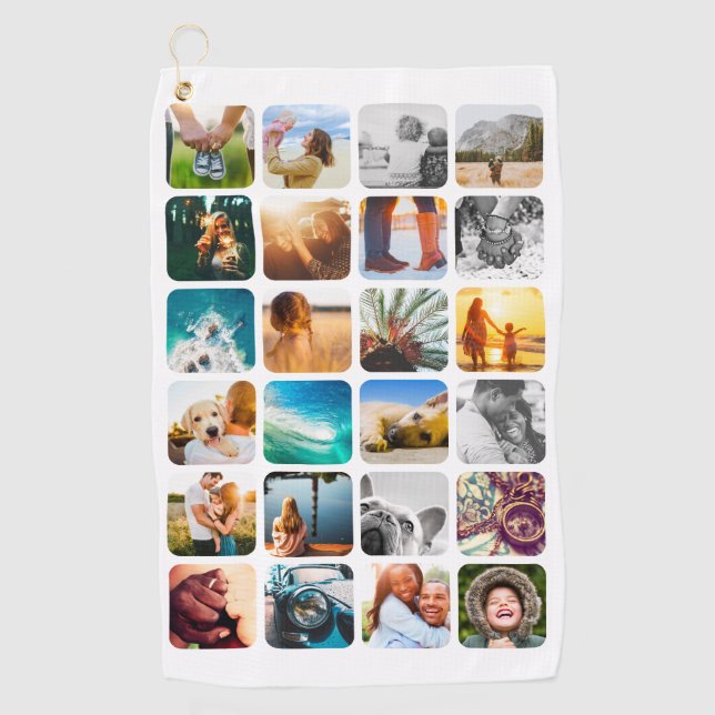 Golf Towel 24 Photo Rounded Template (Front)