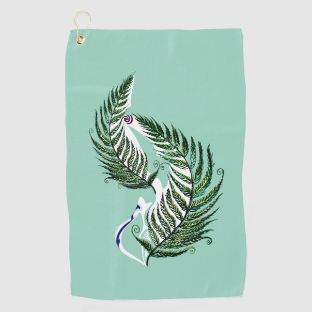 Golf Towel Aotearoa NZ Country Fern Design (Front)