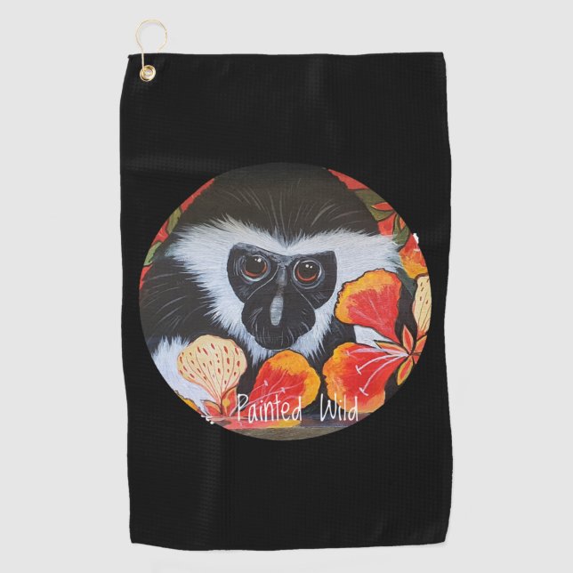 Golf Towel Colobus Painted Wild (Front)