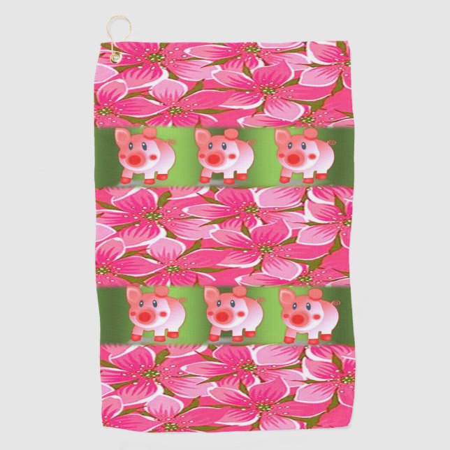 Golf Towel Floral (Front)