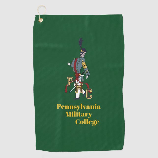 GOLF TOWEL (green) w/PMC Proud Cadet logo (Front)