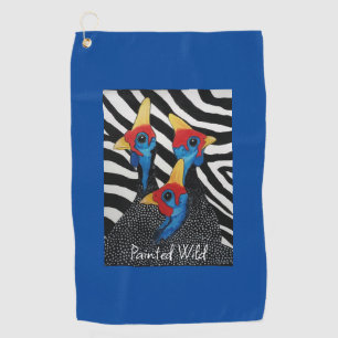 Golf Towel Guinea Fowl Painted Wild