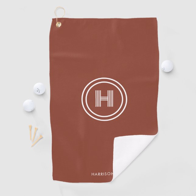 Golf Towel | Modern Simple Monogrammed (InSitu)