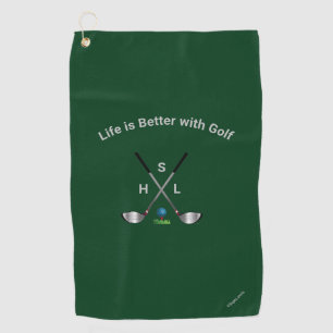 Golf Towel Personalised Monogram - Retired Quote