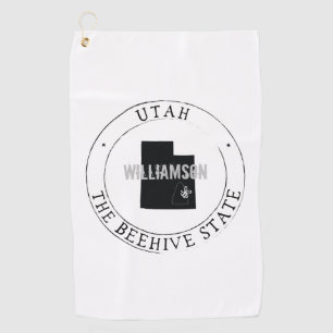 Golf Towel State Personalised Utah
