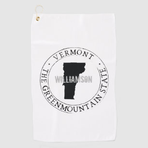 Golf Towel State Personalised Vermont
