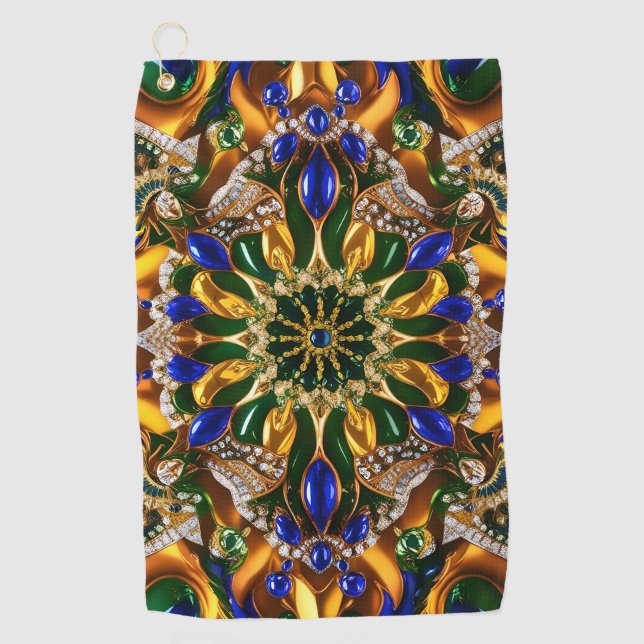 Golf Towel with Brazil Colours (Front)