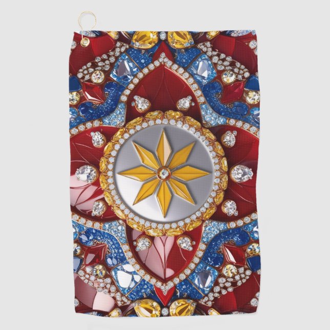 Golf Towel with Colombian Colours (Front)